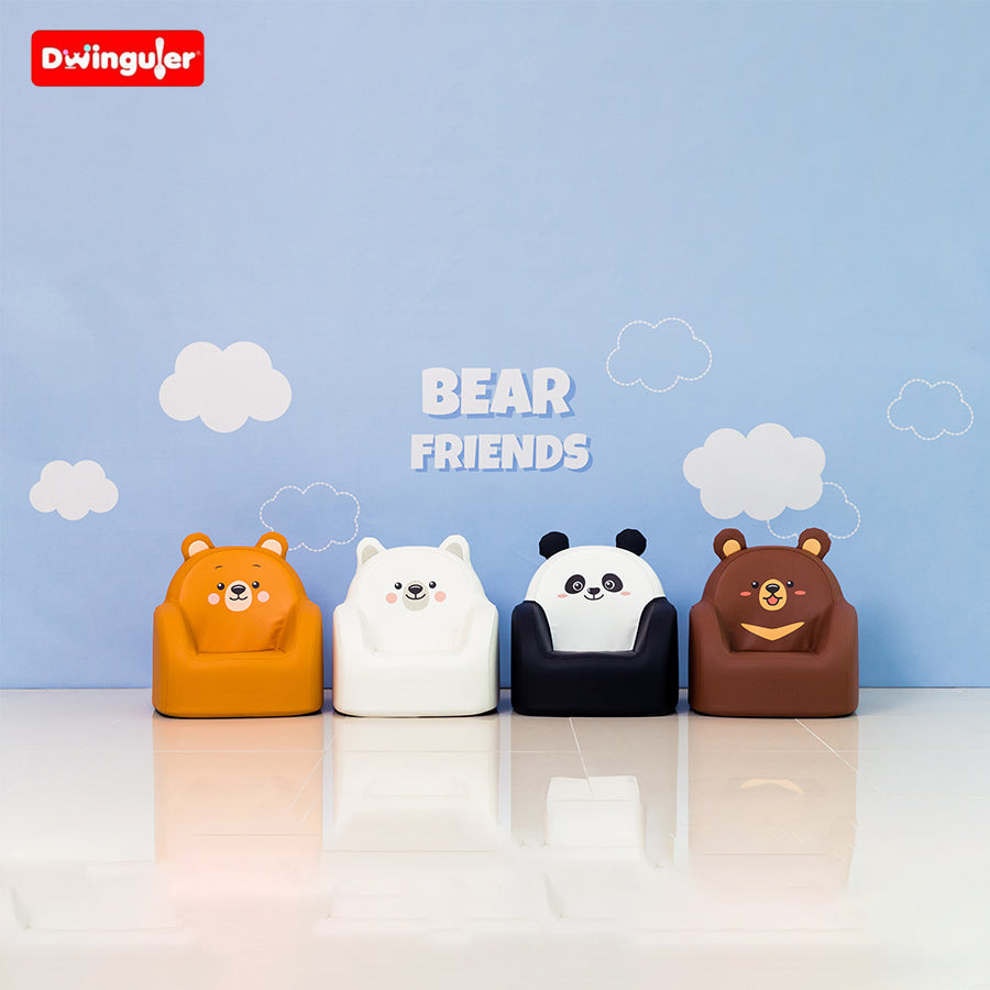 Dwinguler Bear Friends - Soffkin Leather Kids Sofa