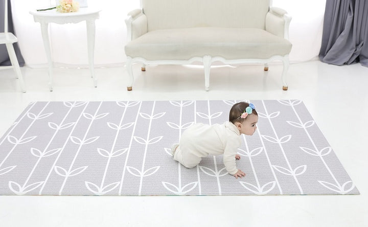 Baby Care Playmat - Sea Petals Grey - Medium
