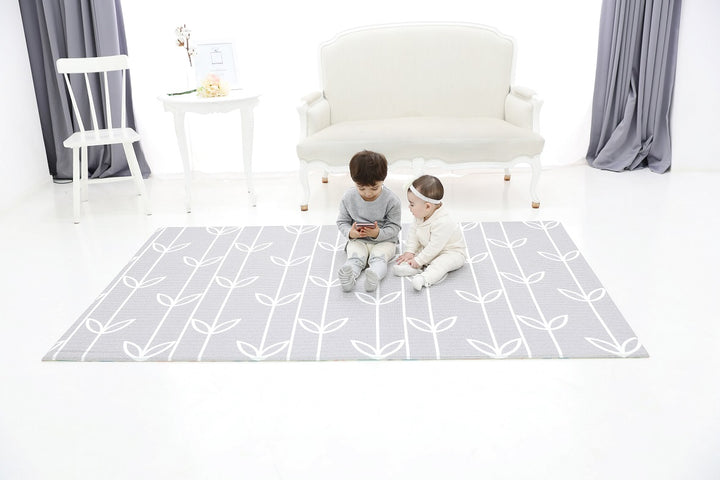 Baby Care Playmat - Sea Petals Grey - Medium
