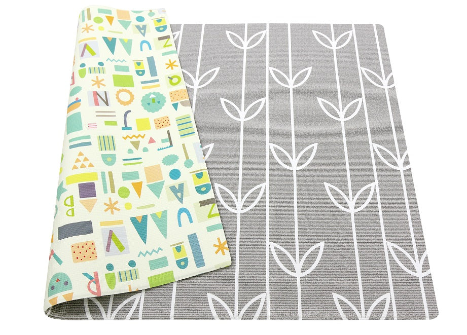 Baby Care Playmat - Sea Petals Grey - Medium