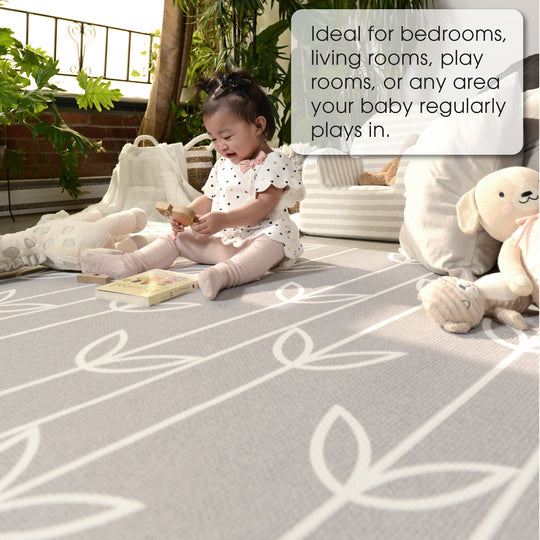 Baby Care Playmat - Sea Petals Grey - Small