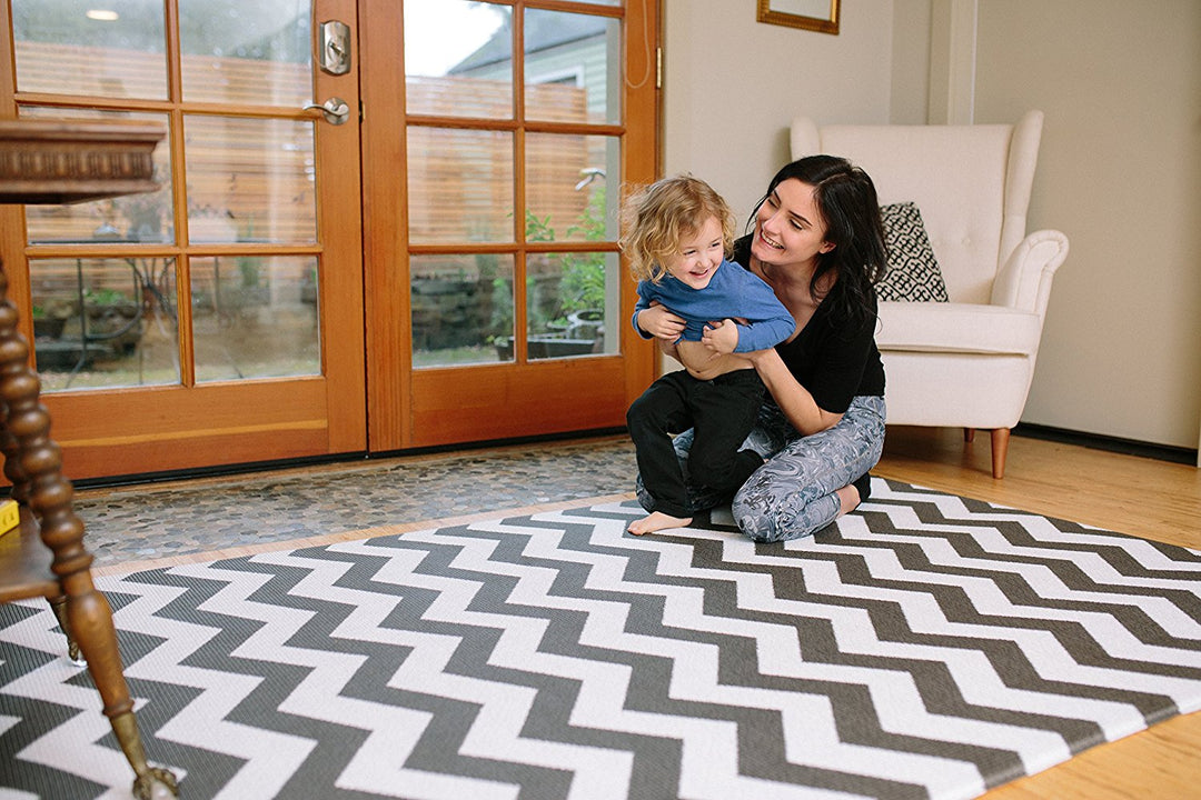 Baby Care Playmat - Zig Zag Black - Medium