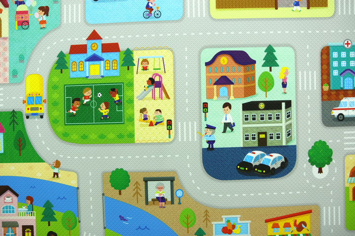 Dwinguler Play mat - Big Town Close up