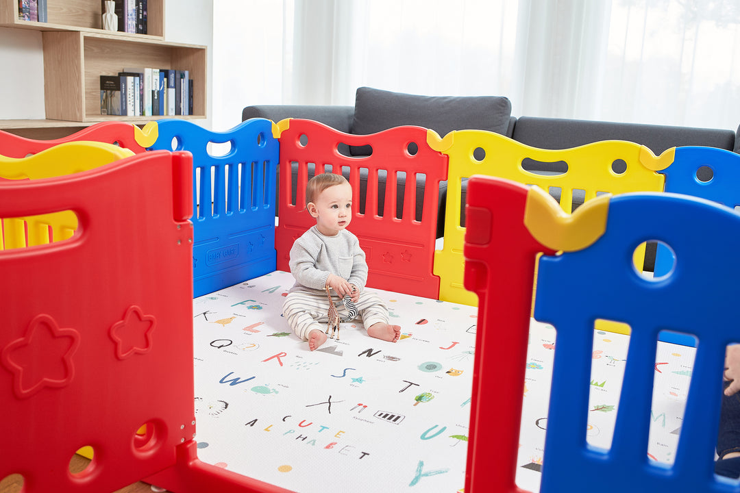 Play Yard Rainbow Baby Gate Baby Care FunZone Playpen Non Toxic