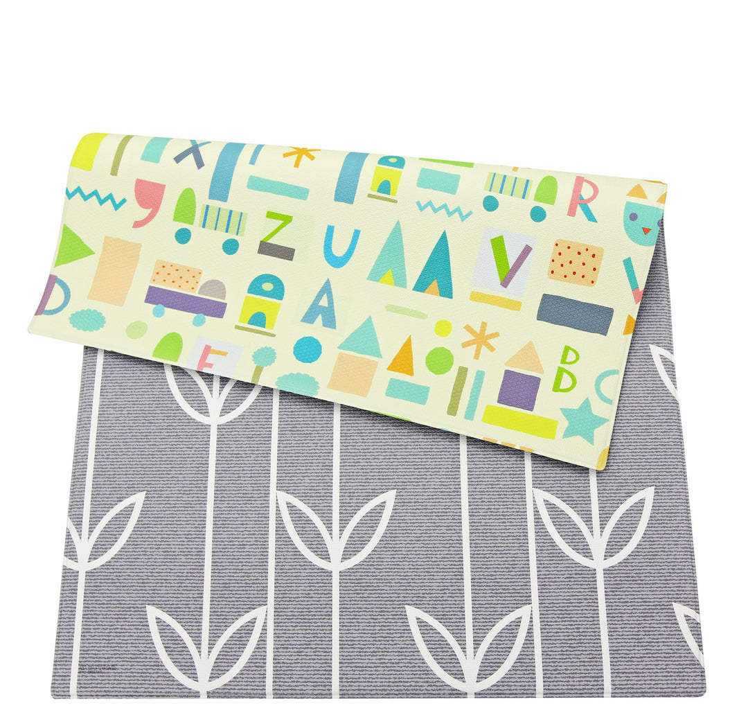 Baby Care Playmat - Sea Petals Grey - Small